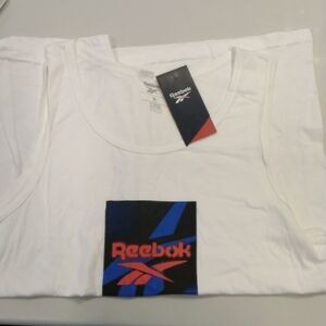 Reebok White Tank Top with Logo